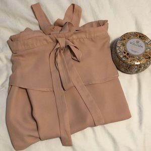 Blush off shoulder blouse